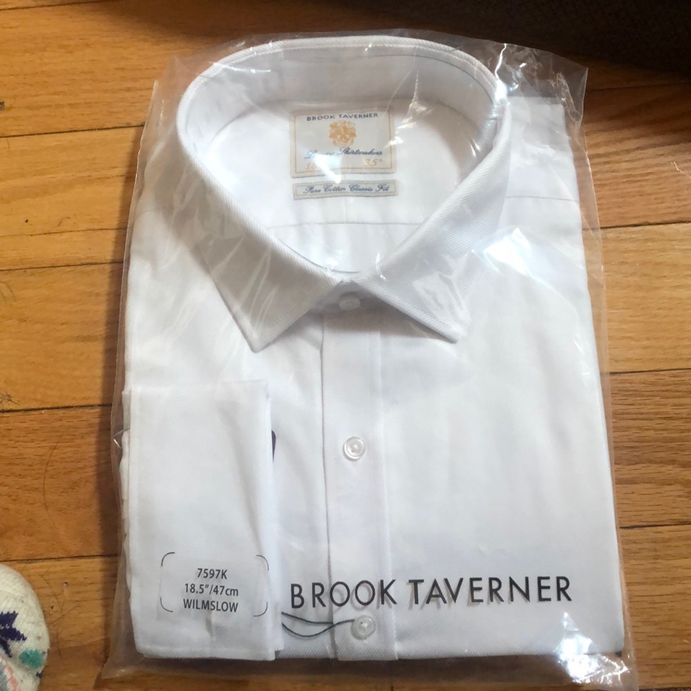 Brook Taverner New. pure cotton classic fit dress shirt
